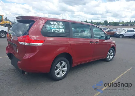 2014 Toyota Sienna L V6 7 Passenger z USA, uszkodzony, nr VIN 5TDZK3DC2ES436487